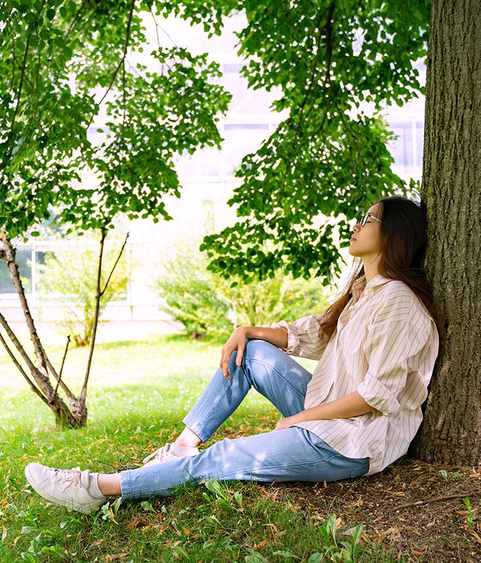 mental health patient under tree